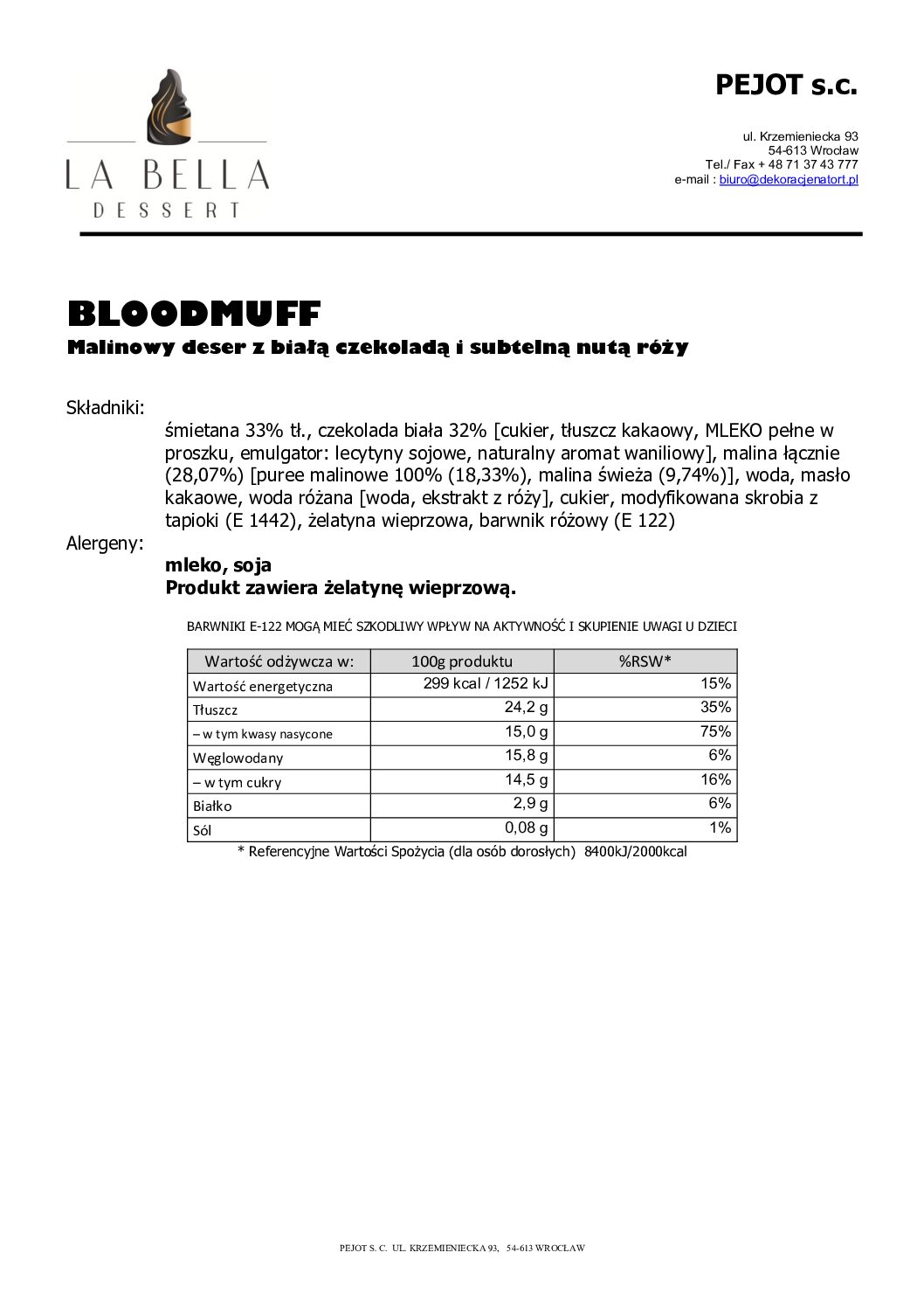 BLOODMUFF <br><span class="product-number">Nr Art.: 0161 </span> - obrazek 3
